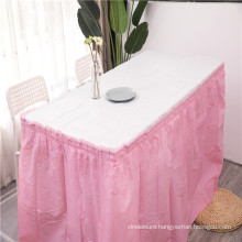 heavy duty dining table cover table skirt disposable